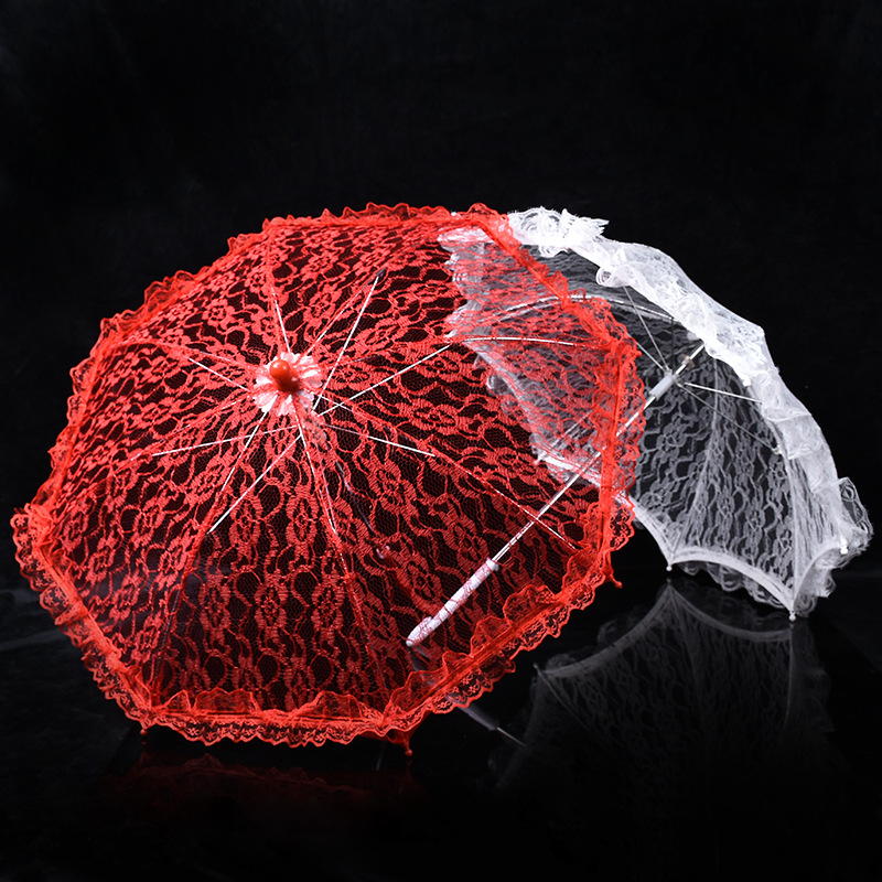 Cross-border supply European and American new multi-color style lace decorative umbrella flower children's umbrella wedding supplies wholesale