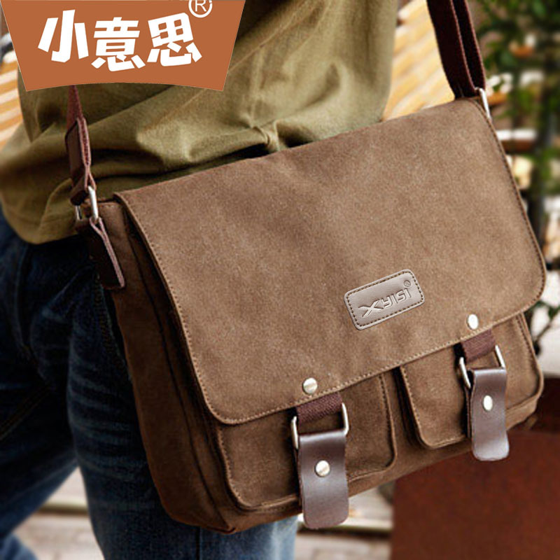 New Men's Shoulder Bag Crossbody Bag Canvas Large Capacity Messenger Bag Unisex Schoolbag