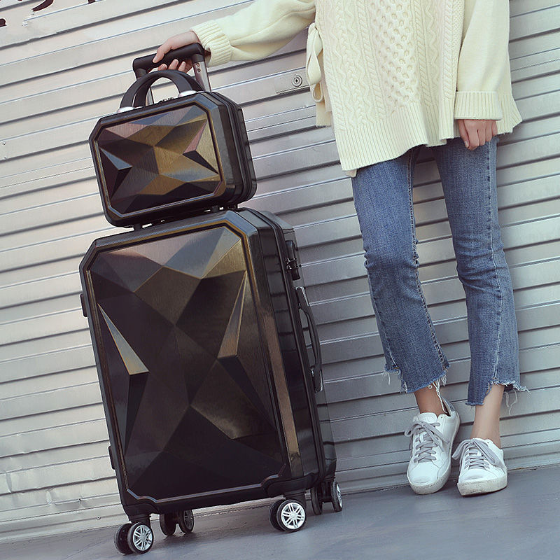 Luggage Case Men's Large Capacity Student Trolley Case Universal Wheel Women's Strong and Durable Thickened Travel Code Leather Case Trendy