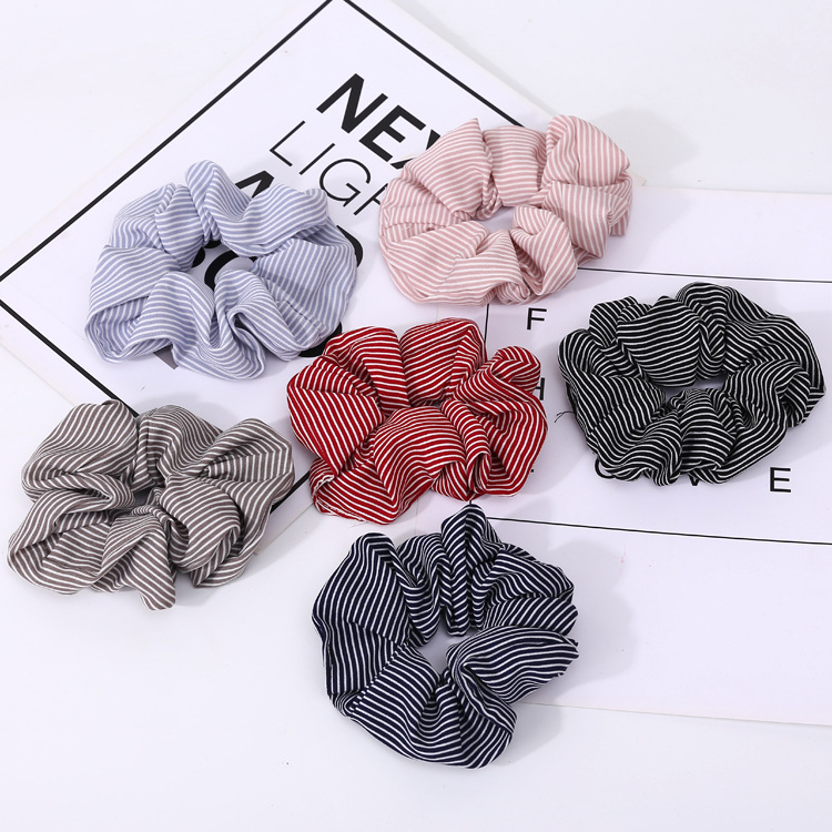 Bowel hair band ribbon ponytail hair band striped polka dot fabric hair band elastic hair band hair accessories hair band