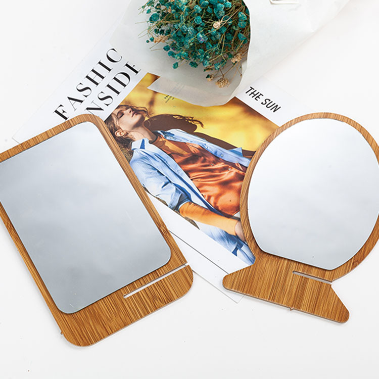 Home Hotel Creative Folding Portable Wooden Makeup Mirror Dressing Table Beauty Mirror