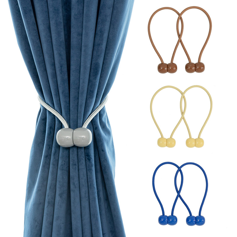 Cross-border supply source curtain tie clip magnetic fasteners versatile curtain tie cord magnetic clips magnetic earphone strap