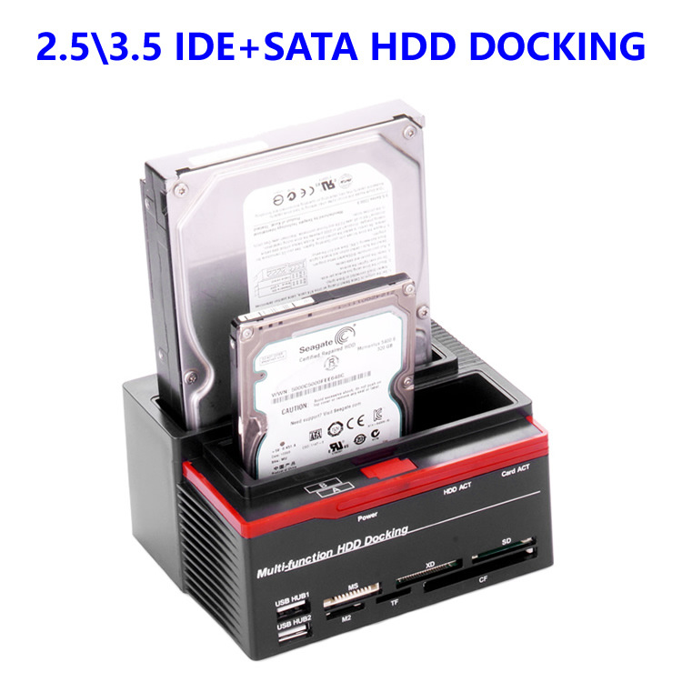 Hard disk base mobile hard disk box double slot 2.5 & 3.5 