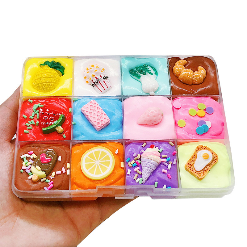 メーカー直販12色綿泥slime kitスライム粘土ラーメン泥色合わせ果物diy玩具|undefined