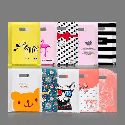 Plastic gift packaging bag men and women children's clothing store clothes bag shopping bag handbag spot wholesale