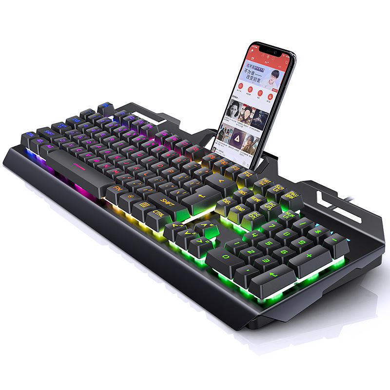 Silver carving V2 mechanical hand gaming keyboard desktop computer notebook wired luminous electronic competition manufacturers cross-border wish