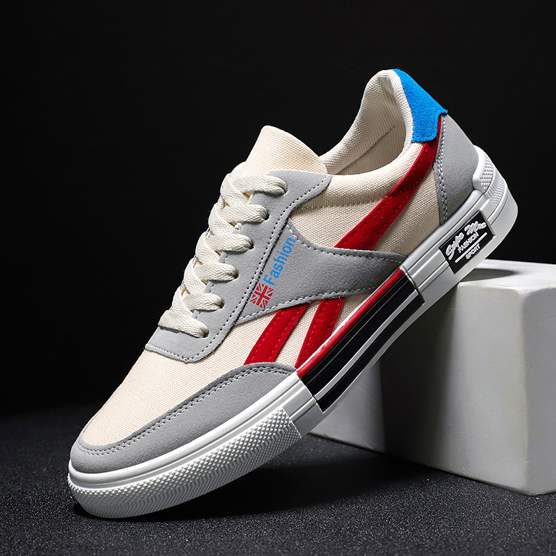 2023 New Korean Style Trendy Canvas Shoes Men's Trendy Shoes Student's All-match Warm Casual Shoes Men's Black and White Sneakers