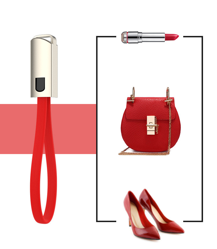 Lanyard Data Line Keychain Mobile Phone Charging Line Suitable for Apple TYPE-C Fast Charging Line Convenient Data Line