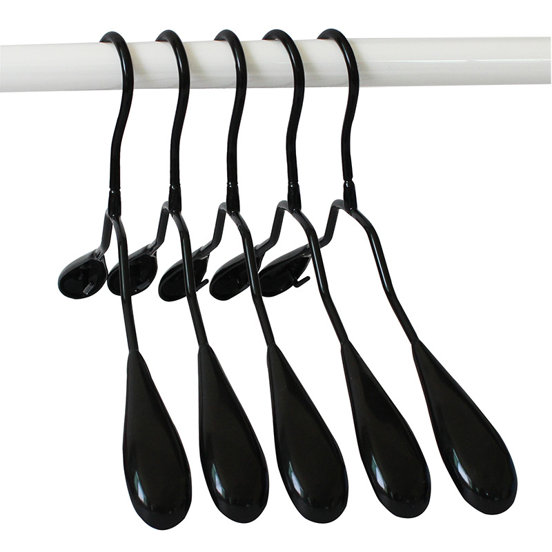 Factory direct supply metal dip plastic hanger pants clip wide shoulder spoon adult clothing store non-slip seamless clothes hanging wholesale
