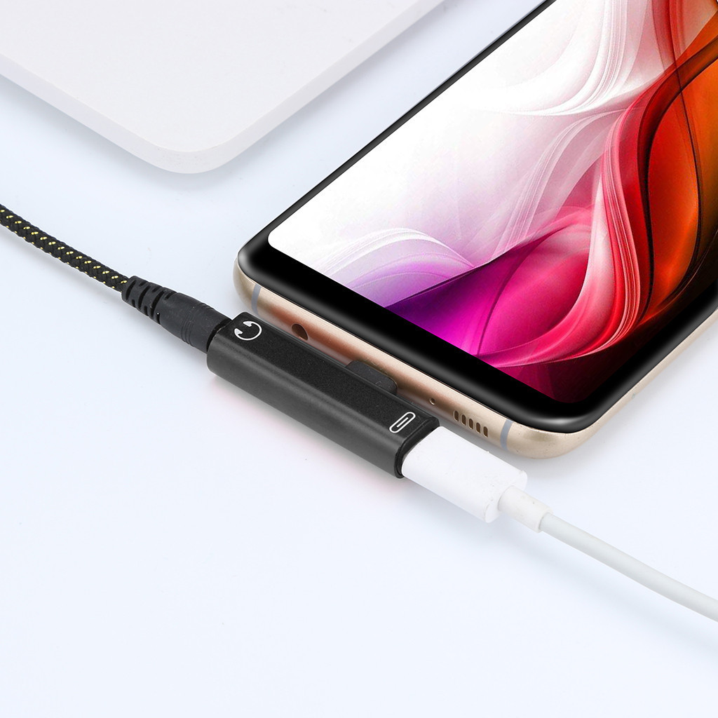 type-c Audio Adapter Android to 3.5mm Round Headset Charging Data Cable Two-in-One Converter Female