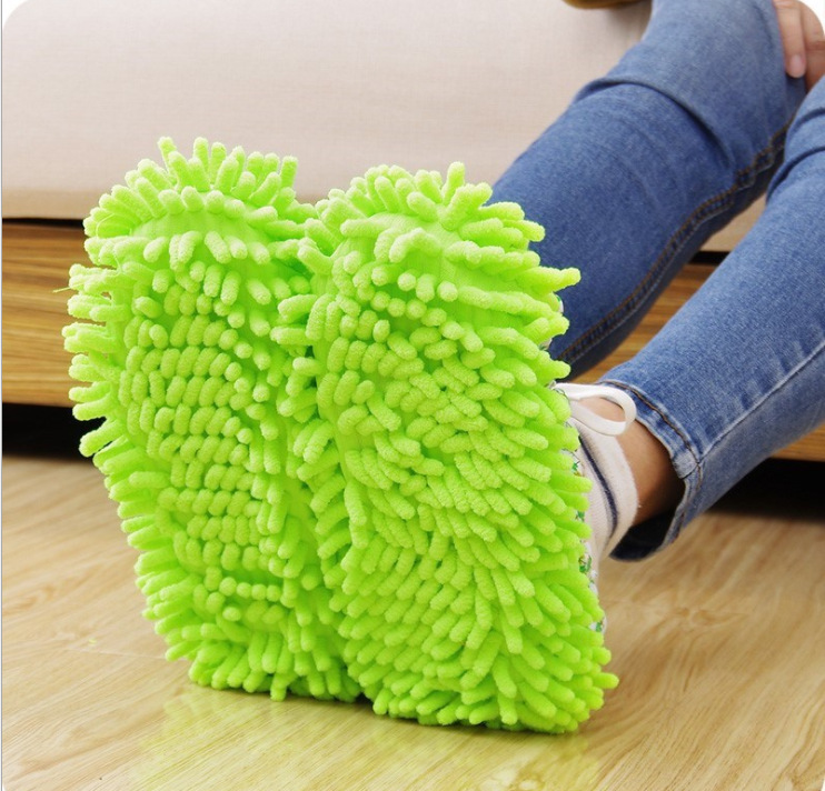 Chenille mopping shoe cover lazy shoe cover mop head cover floor-wiping shoe cover mop floor price
