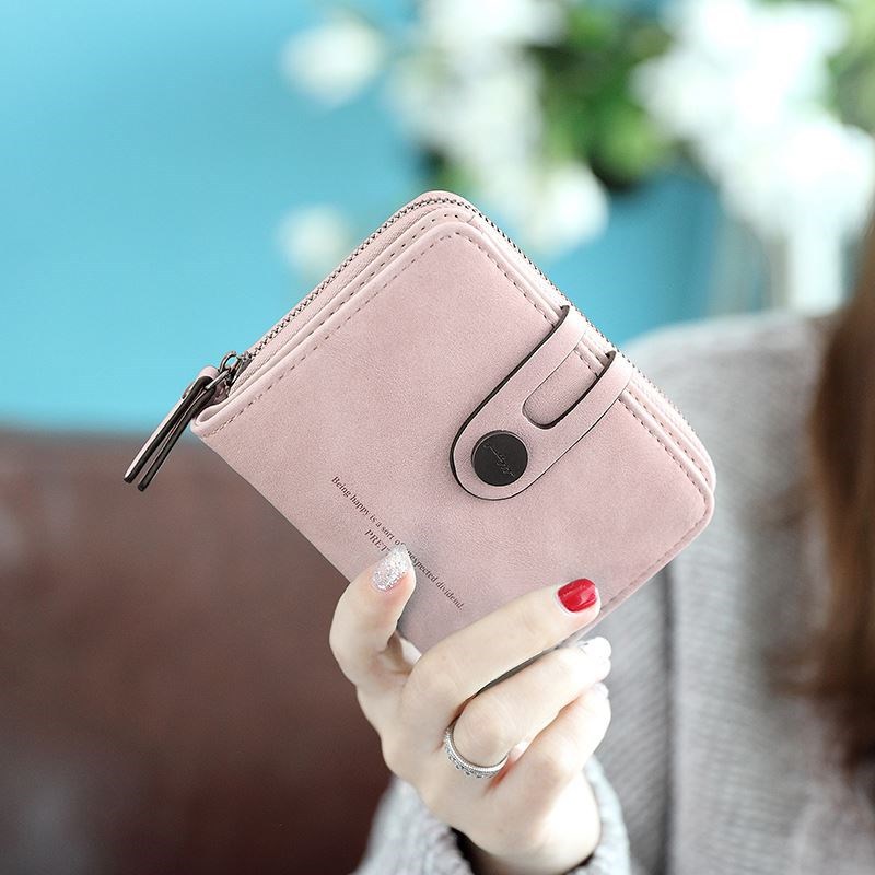 2023 Vintage Multi-card Women's Wallet Short Japanese and Korean-style Multi-function Two-fold Small Fresh-style Student Coin Wallet