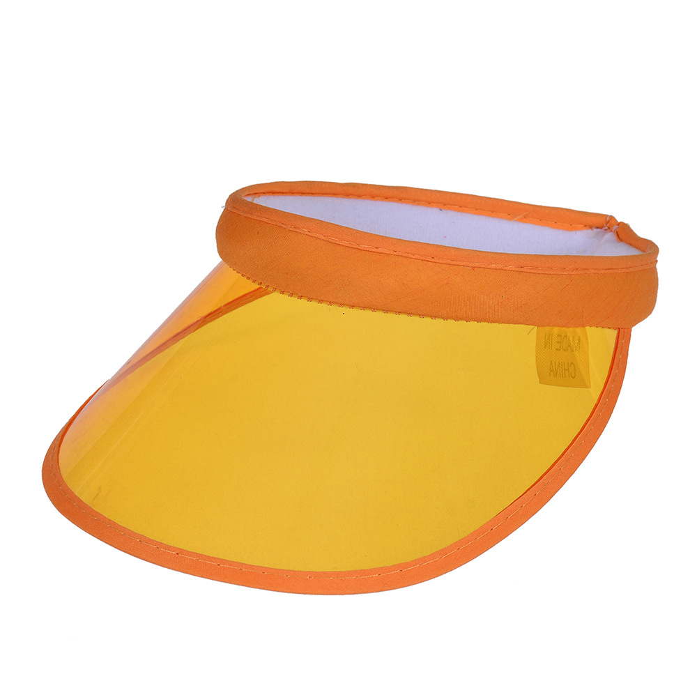 PVC European and American plastic sunshade hat outdoor advertising running UV hair card sun hat printing LOGO