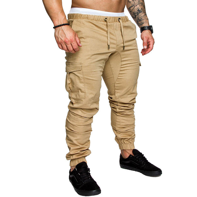 2019 Foreign Trade wish Amazon Men's Casual Workwear Multi-Pocket Pants Sports Youth Men's Ankle Pants