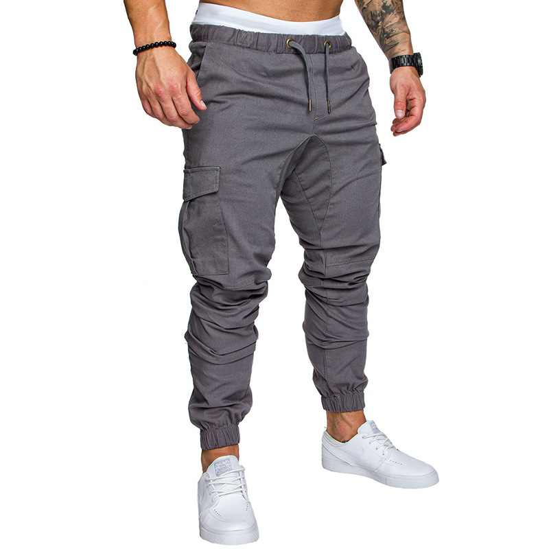 2019 Foreign Trade wish Amazon Men's Casual Workwear Multi-Pocket Pants Sports Youth Men's Ankle Pants
