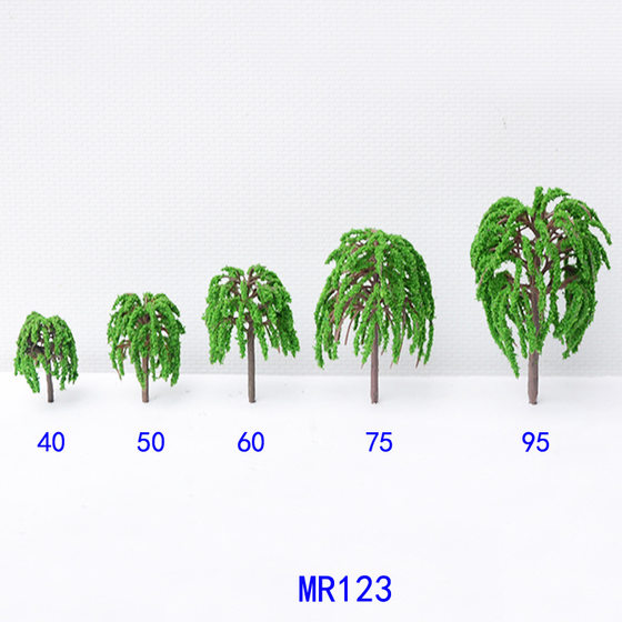 Mini Simulation Willow Model Finished Plastic Scene Model Tree Building Sand Table diy Handmade Micro Landscape Material