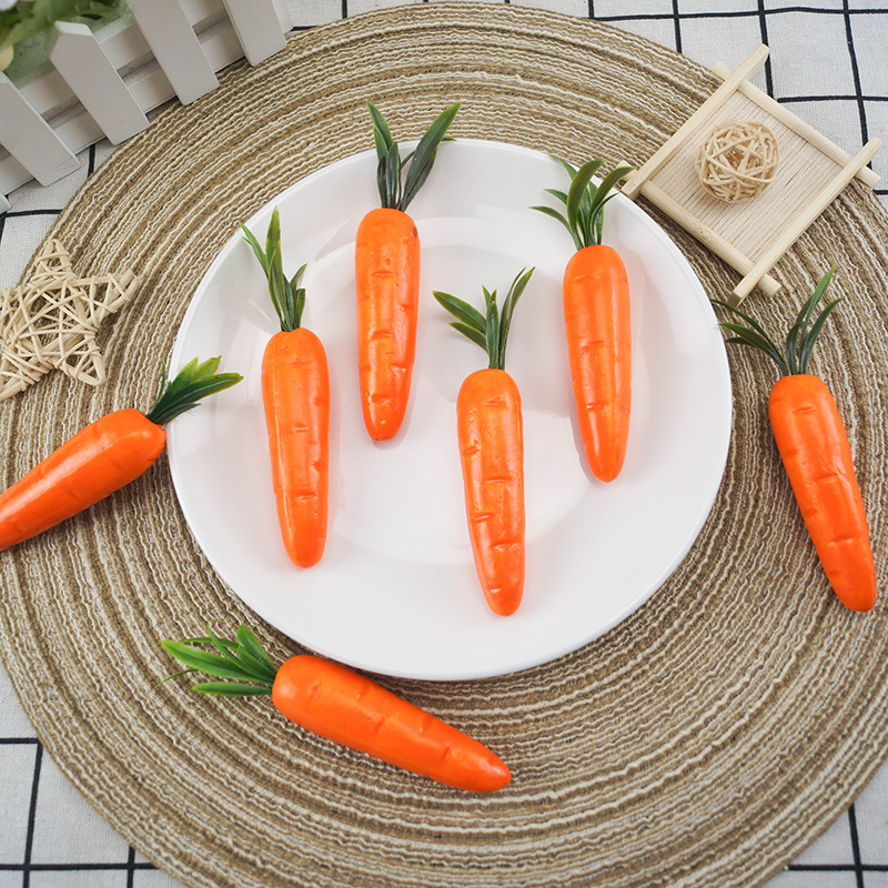 Simulation radish model fake carrot with leaves fake fruits and vegetables toy window decoration props