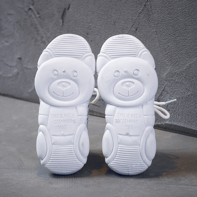 New Men's and Women's Sports Shoes Solid Soft Sole Running Shoes Breathable Student Casual Shoes Children's Shoes White Shoes