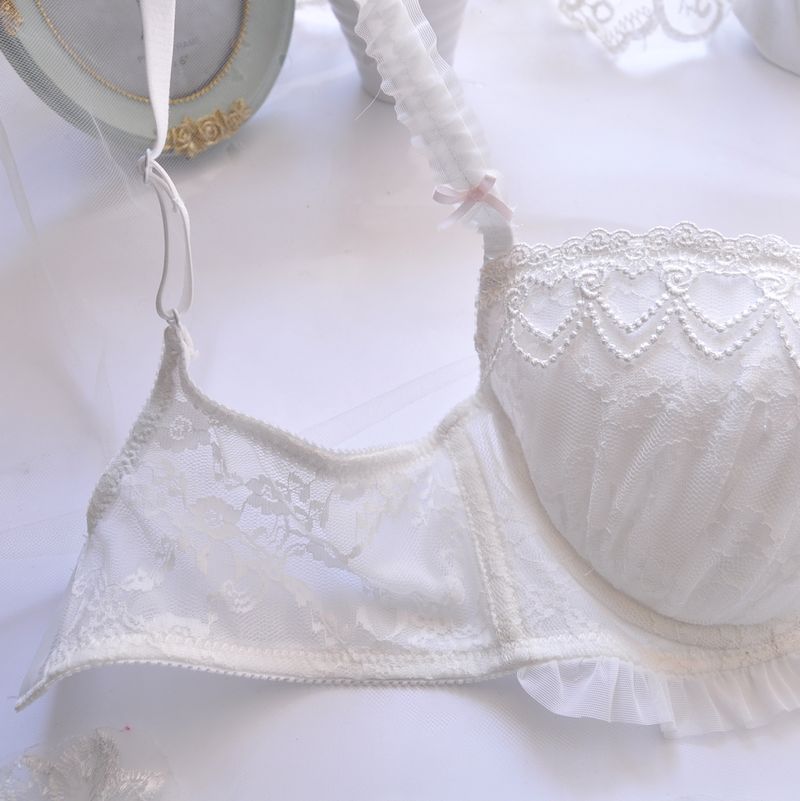 Set di biancheria intima sexy con reggiseno e reggiseno a coppa sottile ricamato solubile in acqua in stile giapponese a lungo termine, taglia grande_voghion.com