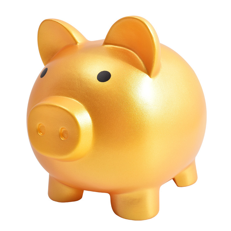 Gift Novelty Cartoon Advertising Gift Ornaments Children's Vinyl Piggy Bank Piggy Bank Small Golden Pig Piggy Bank