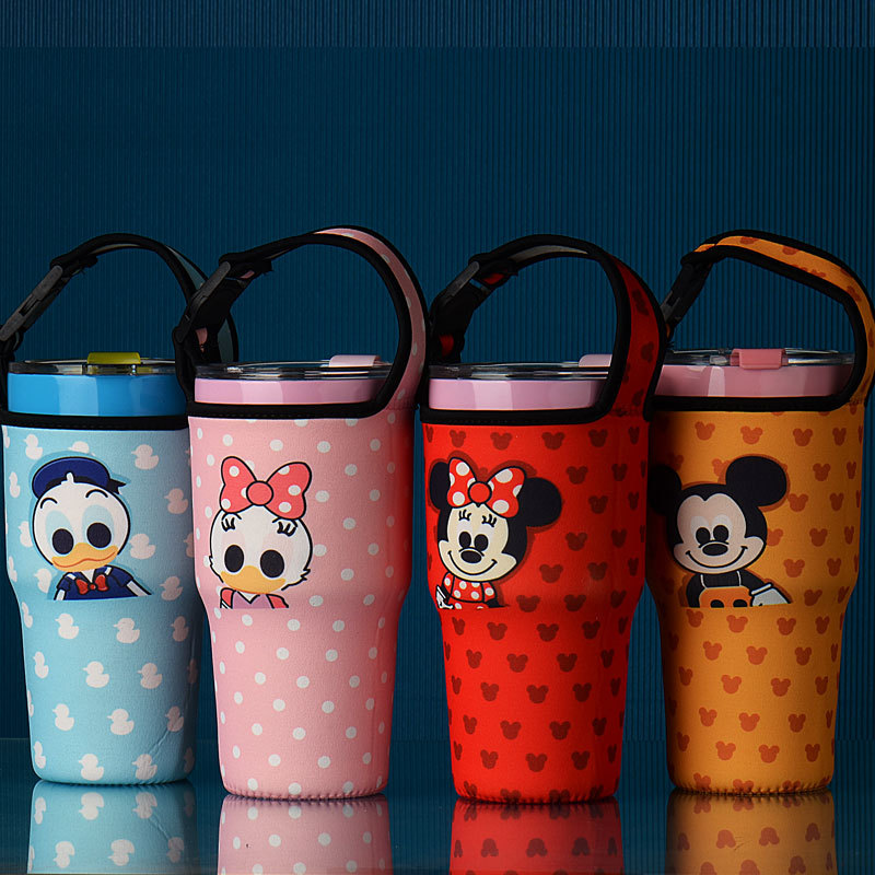 Bingba Cup Mr. Bubble Cup Set 30oz Cartoon Kumamoto Bear Bag Spot Portable Back Chubby Cup Protective Set