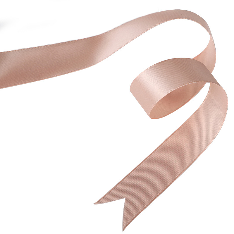 Naked Pink Ribbon Meat Color Polyester Ribbon Gift Flower Packaging Strap Cloth Strap Cake Box Encryption Ribbon
