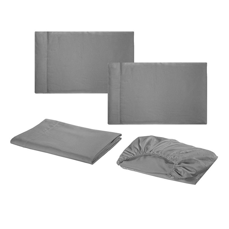 Liandao cross-border Amazon home textile foreign trade bed plain four-piece set factory bed sheet pillowcase solid color four-piece set