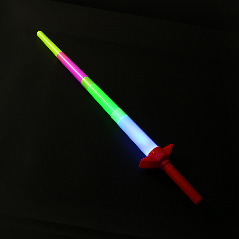 Telescopic fluorescent stick four section flash stick to push the gift night market stall children's luminous Yiwu toy stall supply