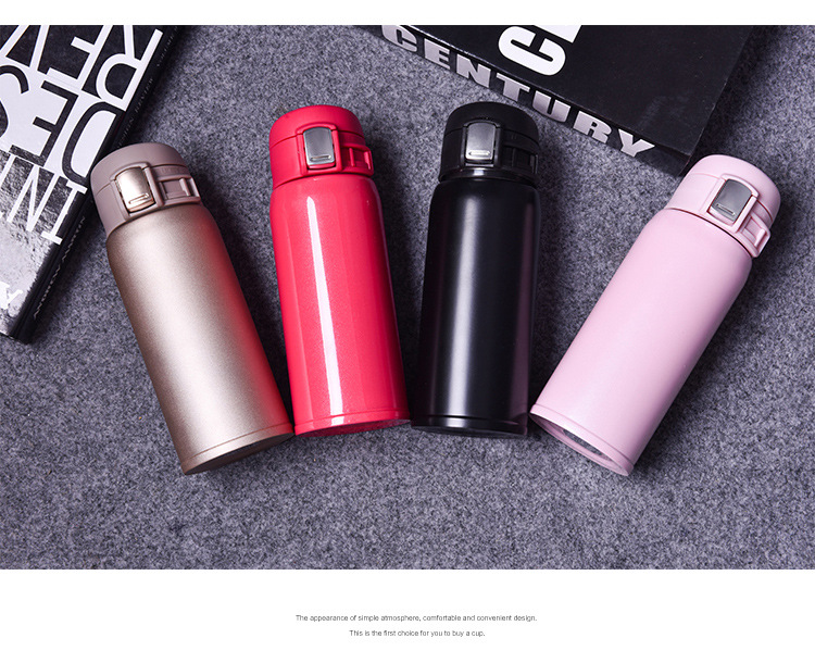 New Bounce Lid Casual Stainless Steel Thermos Cup Creative Gift Fashion Stainless Steel Casual Cup Bounce Cup