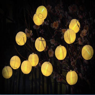 LED solar White background lantern Christmas decoration holiday decoration solar decoration