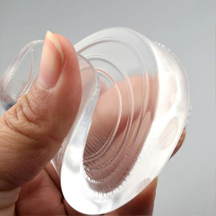 Silicone Inner Height Increasing Insole PU Gel Transparent Invisible Height Increasing Pad Shock Absorption Thick Thin Half Pad Heel Pad for Men and Women