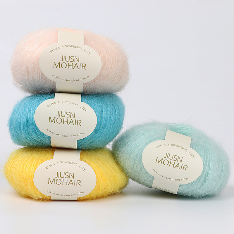 Nine-color bird mohair handmade diy crochet baby wool sweater scarf thread in coarse wool ball factory wholesale