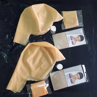 Latex bald headgear strong shave-free evening performance makeup mask cosplay monk nun performance props
