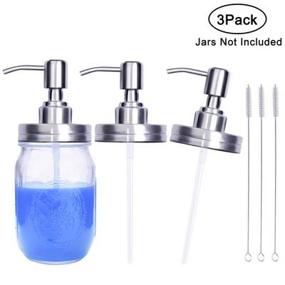 Factory Production Heavy Duty Stainless Steel 16oz Pukou Mason Tank Soap Pump Emulsion Dispenser Soap Dispenser