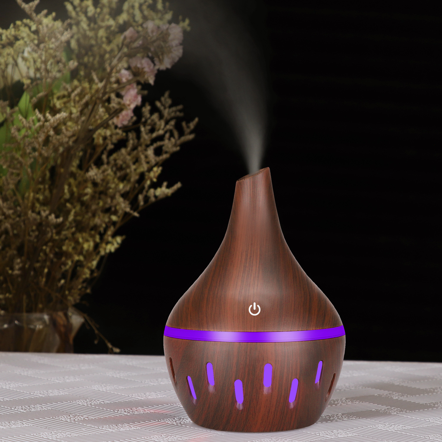 usb mini humidifier colorful night light Hollow home humidifier gift tip humidifier wholesale LOGO
