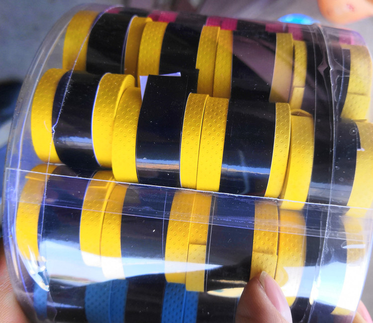 Badminton hand glue tennis hand glue slingshot dumbbell pressure point hand Glue Fishing Rod sweat belt non-slip winding belt 60 Pack