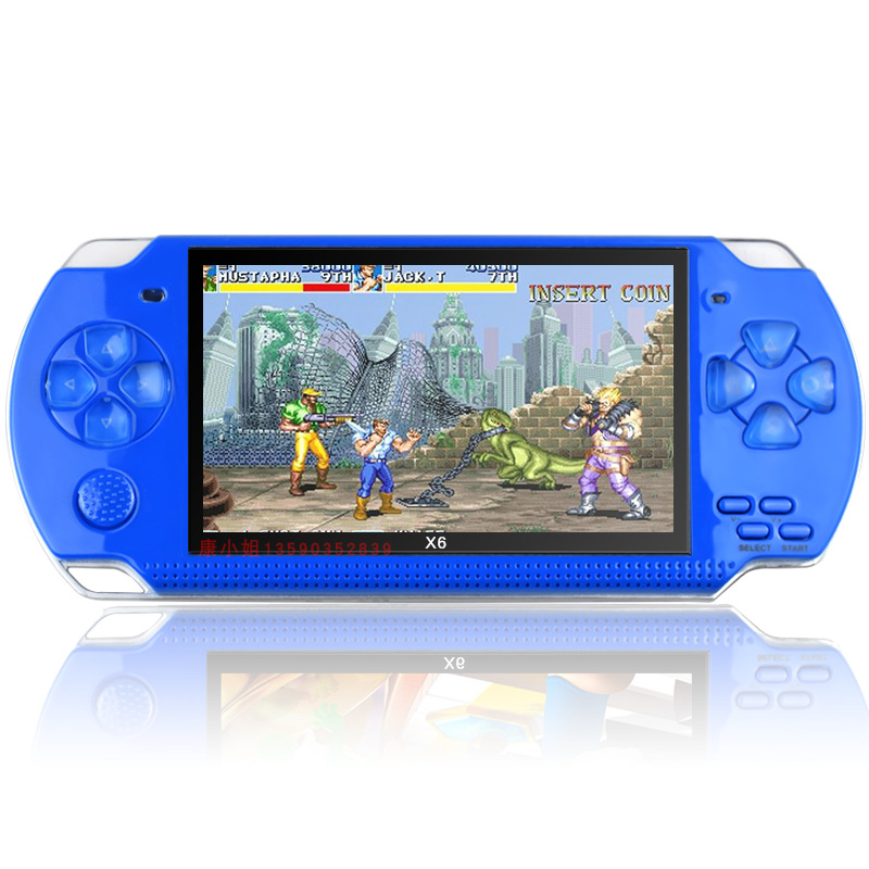 Cross mirror 4.3 inch PSP handheld game machine X6 arcade children nostalgic retro FC handheld GBA electronic handheld machine NES