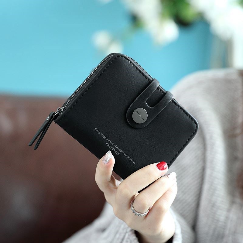 2023 Vintage Multi-card Women's Wallet Short Japanese and Korean-style Multi-function Two-fold Small Fresh-style Student Coin Wallet