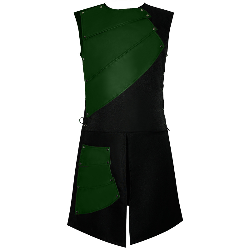 St. Vida's New Sleeveless Round Neck Side Strap Stitching Medieval Retro Samurai Fighting Halloween Costume
