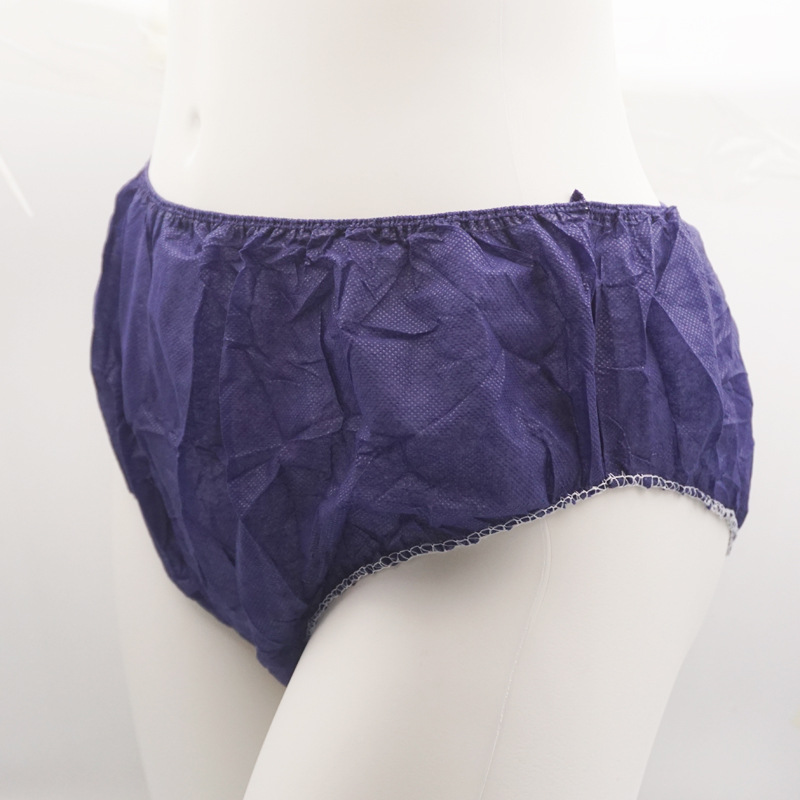 Thick Unisex Disposable Briefs Beauty Salon Massage Non-woven Blue and White Powder Sauna Sweat Steam Pants