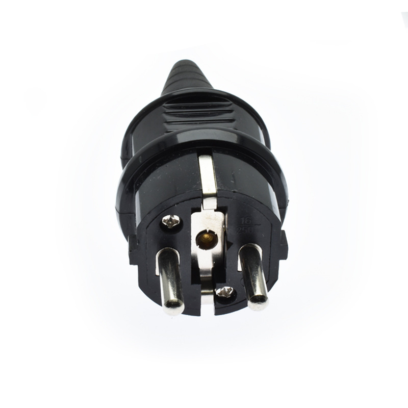 European German standard detachable wiring plug with ground wire German French South Korea Russian standard 16A 250V wiring