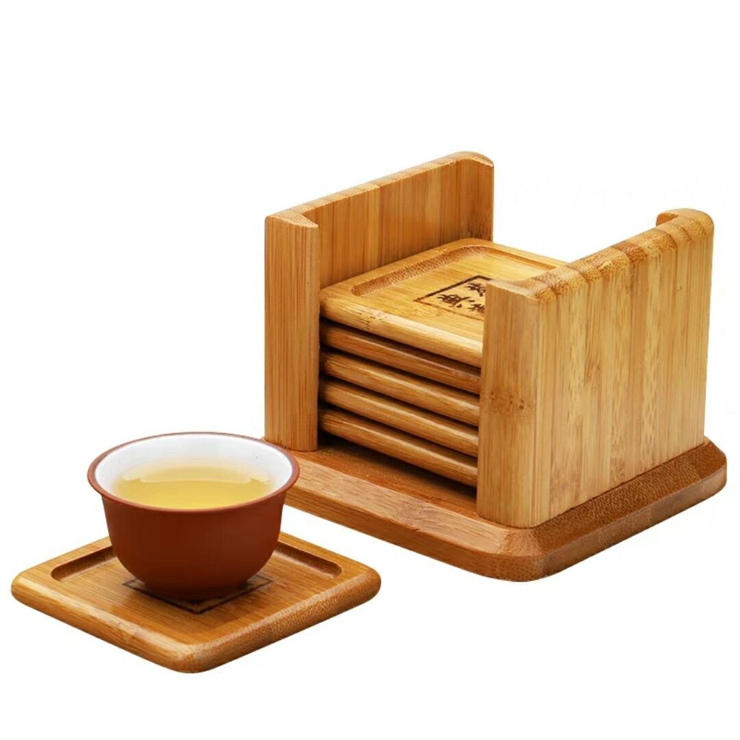 Tea Cup Mat Kung Fu Tea Cushion Tea Cup Holder Group Tea Holder Heat Insulation Mat Bamboo Row Mat Tea Tray Tea Set Tea Ceremony Accessories Bamboo