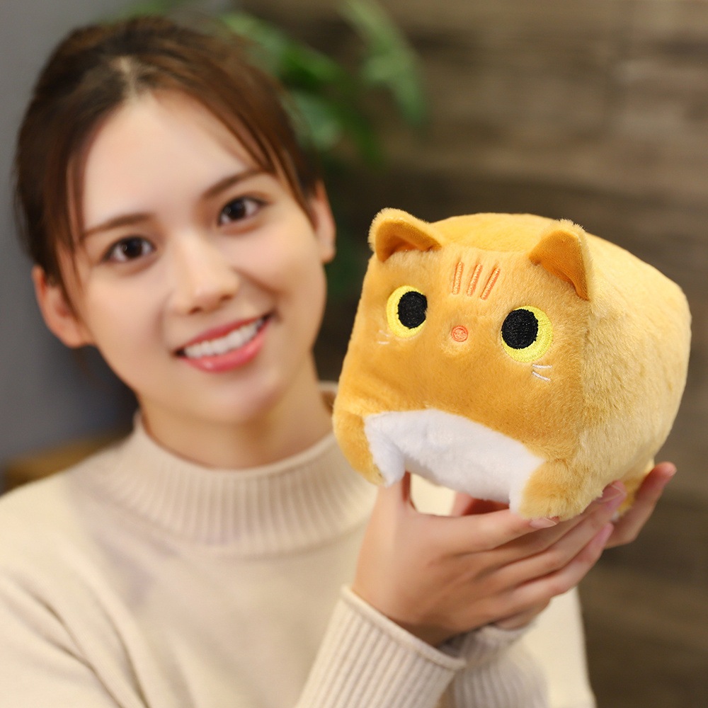 Wholesale cross-border explosives animal Square Cat doll plush toy cat 8 inch grab rag doll kitten doll