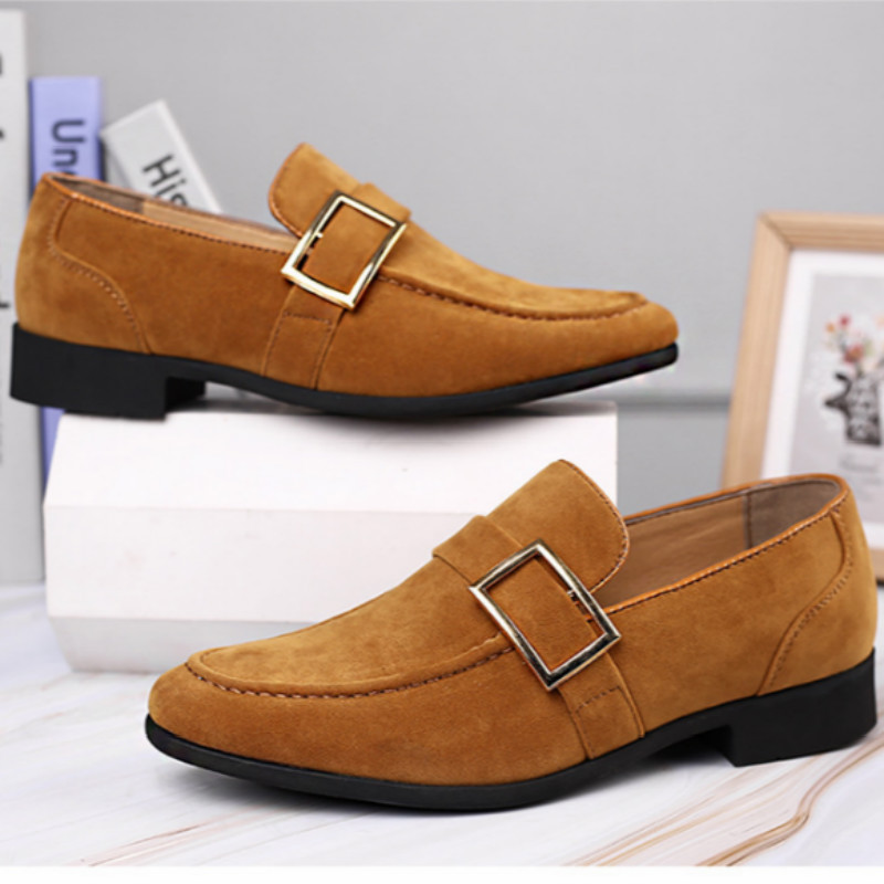 Factory direct 2023 spring cross-border men's leather shoes business formal men's shoes frosted large size British shoes men's tide