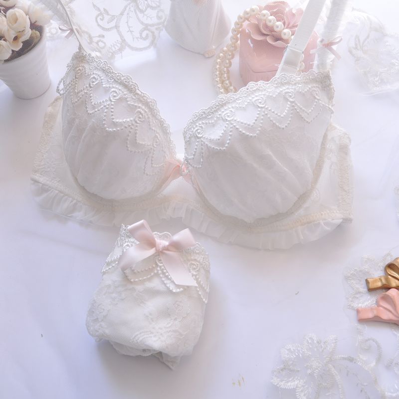 Set di biancheria intima sexy con reggiseno e reggiseno a coppa sottile ricamato solubile in acqua in stile giapponese a lungo termine, taglia grande_voghion.com