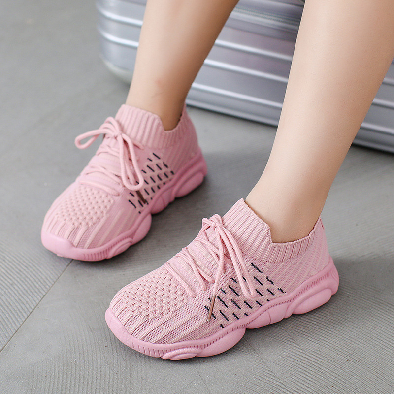 New Men's and Women's Sports Shoes Solid Soft Sole Running Shoes Breathable Student Casual Shoes Children's Shoes White Shoes