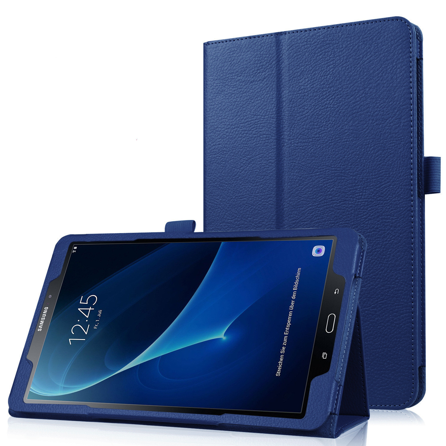 適用三星TAB A 10.1 T580N平板保護套 SM-T585荔枝紋二折支架皮套