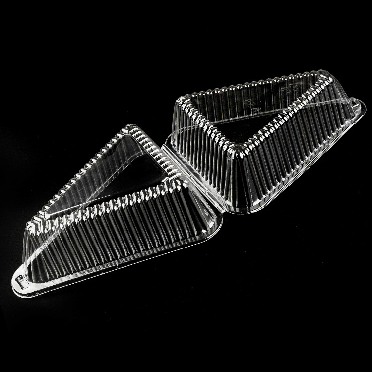 Sandwich Blister Packaging Box Triangle Mousse Baking Packaging Box Transparent Plastic West Point Lasagna Cake Box