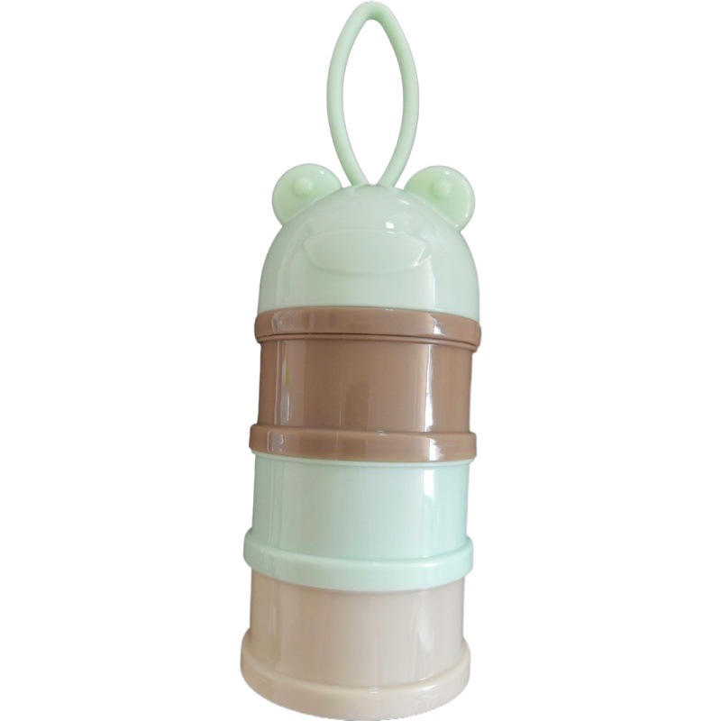 Portable multi-layer cartoon milk powder grid independent layered milk powder grid baby milk powder box snack box