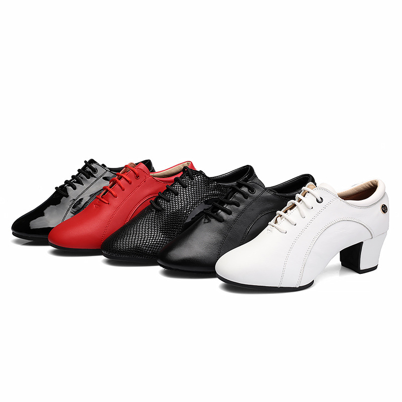 Adult dance shoes genuine leather women's dancing shoes soft bottom genuine goods dance shoes women's ballroom dance square dance modern dance shoes